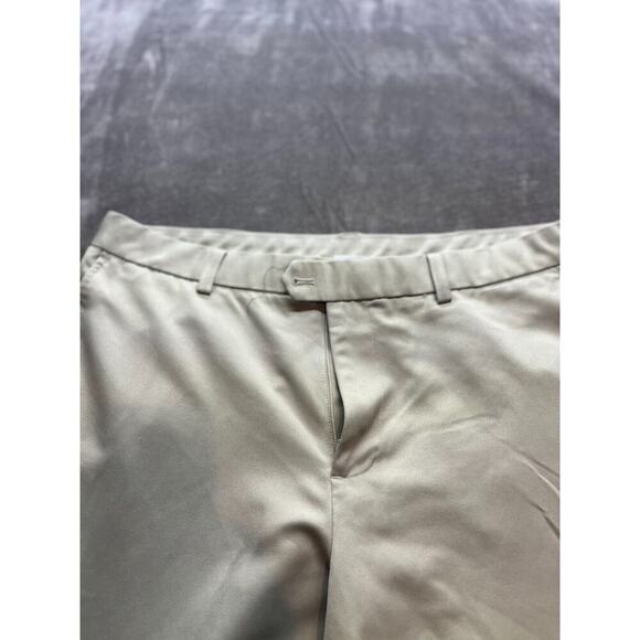 IZOD GOLF MEN PANT 36X30 KHAKI CLASSIC FIT CHINO FLAT FRONT STRETCH POLY SPANDEX - Picture 7 of 9